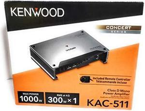 Kenwood KAC-511 Class D Digital Mono Amplifier with Variable Low-Pass Crossover - Black