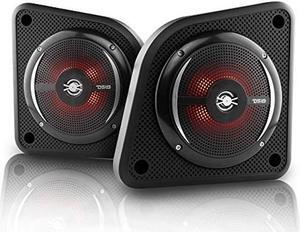 DS18 EN6SLIM/BK 6.5" 2-Way Universal Slim Speaker Enclosure - Density Abs, IP65 Waterproof and RGB Lights (Pair: Left & Right)