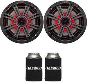 KICKER 6.5" Charcoal LED Marine Speakers (Qty 2) 1 Pair of OEM Replacement Speakers