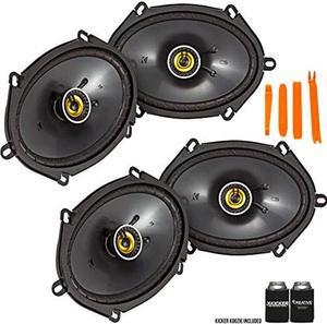 KICKER 46CSC684 - Two Pairs of CS-Series CSC68 6x8-Inch (160x200mm) Coaxial Speakers, 4-Ohm (2 Pairs)
