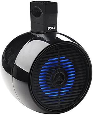 8" Waterproof Off-Road Speakers - 300W 2-Way Marine Wakeboard Tower Sound System w/LED Light, Full Range Outdoor Stereo Speaker for Car, ATV, UTV, Jeep, Boat, Includes Brackets (Black)