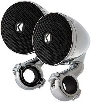 KICKER PSM 3" (76mm) POWERSPORTS Weather Proof Enclosed Mini System; Chrome; 2-OHM, RoHS Compliant