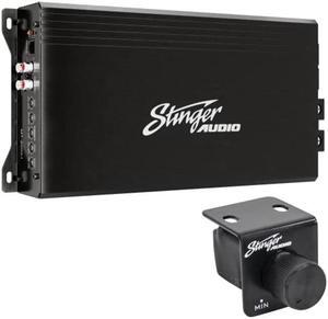STINGER Audio MT20001 Monoblock Class D Mosfet Power Supply Amplifier with Remote Subwoofer Level Control, 2000 Watts RMS.