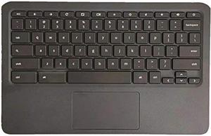 Original Replacement for HP Chromebook 11A G6 EE Laptop Upper Case Palmrest Keyboard Touchpad Assembly Part Top Cover L92224-001 L52192-001