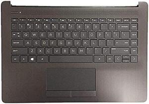 Replacement for HP 14-cm 14T-CM 14Z-CM 14-CK 14-ck 14-cm 14-dg 14q-cs 14q-cy Laptop Upper Case Palmrest Keyboard Assembly Part L23241-001 L23491-001 6070B1306303 Top Cover Smoke Gray