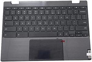 F-HONG ELECTRONIC CO LIMITED New Genuine Replacement for Lenovo Chromebook 100E 2nd Gen MTK Laptop Upper Case Palmrest Keyboard Touchpad Assembly Part 5CB0U26489 5CB0X55485, Black, 11.6 inch