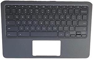 F-HONG ELECTRONIC CO LIMITED New Genuine Replacement for HP CHROMEBOOK 11A-NB0013DX 11A-NB0047NR NB Laptop Upper Case Palmrest Keyboard Assembly Part L99855-001,Black,11.6 inch