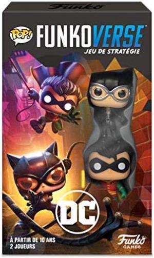 Funko Games Funkoverse DC Extension  Catwoman and Robin  3 76 Cm POP  Light Strategy Board Game for Children  Adults Ages 10  24 Players  Collectable Vinyl Figure  Gift Idea