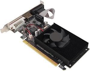 GOWENIC GT 610 1GB Graphics Card, 64Bit DDR3 PCI Express X16 2.0 Gaming Graphics Card with HDMI VGA DVI Port and Silence Cooling Fan for Desktop Computers