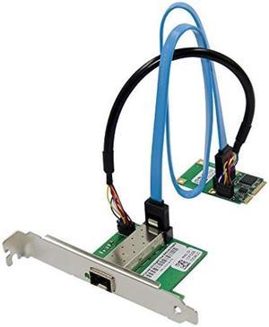 HINYSENO Mini PCI-E Single Port SFP Ethernet 10/100/1000Mbps Gigabit LAN Card Network Interface Controller Card for Intel 210AS Chipset Full/Low Profile Bracket