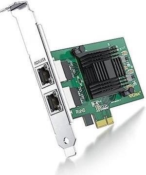 Dual-Port PCIe NIC - 1.25G Gigabit Ethernet Server Adapter Network Card, with Intel 82571 Controller, Dual RJ45 Ports, Support Windows/Centos/RHEL/Ubuntu/Debian/Freebsd/VMware