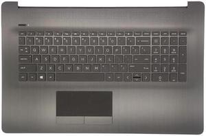 Jxjslp Replacement for HP Laptop 17-by 17-ca 17t-by 17z-ca Upper Case Palmrest US Layout Backlit Keyboard with 73H0 Touchpad Assembly L22749-001 Gray