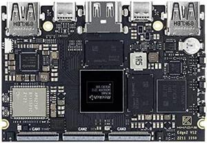 khadas SingleBoard Computer Edge2 RK3588S ARM PC, with 8-core 64-bit CPU, ARM Mali-G610 MP4 GPU, 6 Tops AI NPU, Wi-Fi 6, Bluetooth 5.0, 8K HD Display&Decoder, 4K UI & 4 Independent Displays 8+32GB
