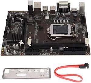 Luqeeg CPU Motherboard, B85 Desktop Computer Motherboard, 2 x DDR3 1600/1333/1066 MHZ, M.2 Hard Disk 1150 Pin CPU Interface 100M Network Card