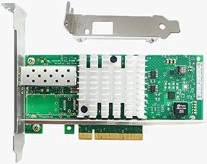 10Gb Network Card Single SFP+ Port PCI Express x8 Ethernet Converged Server Adapter Compatible Intel X520-DA1 82599EN Chip Support Windows 7/8/10/11/Visa,Server/Linux/VMware