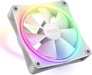 NZXT F120 RGB Duo - 120mm Dual-Sided RGB Fan - 20 Individually Addressable LEDs - Balanced Airflow and Static Pressure - Fluid Dynamic Bearing - PWM Control - Anti-Vibration Rubber Corners - White