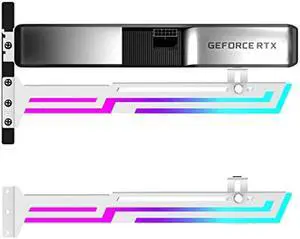 ARGB GPU Support Bracket, RGB GPU Brace Support, 5V 3Pin addressable GPU Holder, 5v 3pin ARGB White GPU Support Video Card sag Holder, Adjustable Length and Height GPU Stand (White) ARGB GPU Support Bracket, RGB GPU Brace Support, 5V 3Pin addressable GPU Holder, 5v 3pin ARGB White GPU Support Video Card sag Holder, Adjustable Length and Height GPU Stand (White)