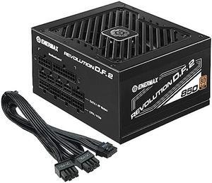 ENERMAX Revolution D.F. 2 850W Full Modular Power Supply - ATX 3.0 & PCIe 5.0 Compliant - 600W 12VHPWR Connector - 80 Plus Gold - 100% Jap Capacitors - ECO Mode - 140mm Size ATX PSU