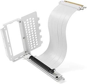 Formulamod Vertical GPU Mounting Bracket Graphics Card Holder Kit with PCI-E 4.0 x16 Riser Cable 90 Degree Right Angle 20cm (White)
