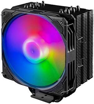 PANO-MOUNTS CPU Stock AMD Air Cooler Fan with 120mm ARGB 4Pin PC PWM Fans 6 Heat Pipes TDP 210W for Intel LGA 1700 LGA 1200 LGA 1155 LGA 1151 AMD AM5/AM4