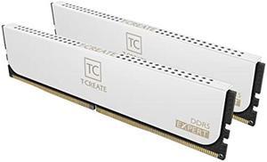TEAMGROUP T-Create Expert Overclocking 10L DDR5 96GB Kit (2 x 48GB) 6800MHz (PC5-54400) CL36 Desktop Memory Module Ram White - CTCWD596G6800HC36DDC01