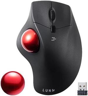 SANWA 2.4G Wireless Trackball Mouse GMAWTB40 + 40mm Replacement Ball Bundle, Programmable Rollerball Mice, Silent Click, 600/800/1200/1600 Adjustable DPI, Compatible with MacBook, Laptop, Windows, mac