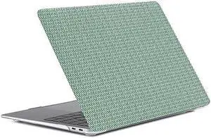 BaayCerrie Green Woven Textured Design for MacBook Air 13.6 inch Case Model A2681 2022 M2 Chip
