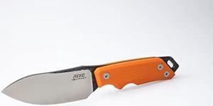 REVO Knives RJ1 Journey Fixed Blade Orange | 9CR Blade with G10 Layered Color Handles | Full Tang and Oversized Hardware | Kydex Sheath with Belt Lock | 8.25" Pocket Knife for Men