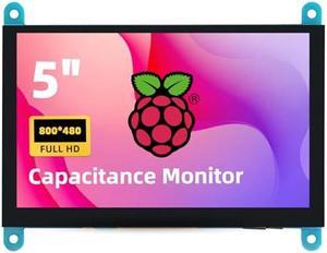 iPistBit 5 Raspberry Pi Monitor Capacitive Touchscreen Monitor 800x480 HDMI IPS Screen for Raspberry Pi 5 4 3 2 Zero BB DriverFree