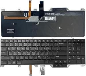 Huasheng Suda US Colorful Backlight Backlit Keyboard Replacement for DELL Alienware 17 R4 R5 /Alienware M17 R4 Laptop Keyboard with Backlit US 0N7KJD 0ND5TJ