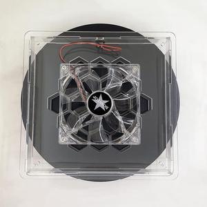 Cooling Fan Heat Dissipation Base Frame for Mac Mini Radiator Overclock with 12cm PC Cooler Silent Fan USB Powered Acrylic Chassis