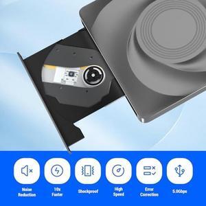 External Blu-ray Drive, USB 3.0 and Type-C Blu-Ray Burner Slim 3D Optical Blu-Ray DVD CD Drive Compatible with Windows XP/7/8/10/11 MacOS for MacBook Laptop Desktop