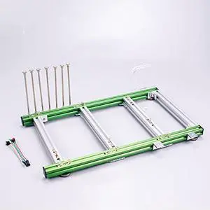 EDIY ITX MATX ATX Motherboard Test Bench Open Air Computer Case Chassis Aluminum Bracket DIY Bare Frame Mini-ITX Support Graphics Card(ATX_Silver&Green)