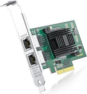 1.25G Gigabit Ethernet Converged Network Adapter (NIC) with Intel I350AM2 Controller - Compatible for Intel I350-T2, Dual Copper RJ45 Ports, PCI-E 2.1 X4