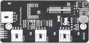 Coolwell PCIe to 4-Ch SATA 3.0 Expander Supports Compute Module 4 (CM4), 4 CH SATA 3.0 Interface, 6Gpbs High-Speed
