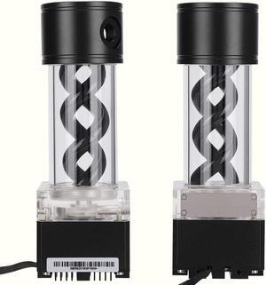 Water Cooling Kit,800L/H CPU Cooling Cylinder Pump System,Water Cooling Pump Reservoir,T Virus Cylindrical Cooler for Computer Water Cooling System(Black)