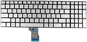 Abakoo New Keyboard Compatible with Asus UX501 UX501J UX501JW UX501V UX501VW 0KNB0-662DUS00 with Backlit US Silver
