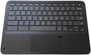LTPRPTS Replacement Laptop Upper Case Palmrest Keyboard Touchpad Assembly Part Non-WFC for HP Chromebook X360 11 G3 EE L92215-001 Black