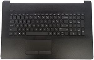 LTPRPTS Replacement Laptop Upper Case Palmrest Non-Backlit Keyboard Non-PTP(73H0) Touchpad Assembly Part for HP Laptop 17-CA 17 by 17T-BY000 17Z-CA100 17z-CA000 L22751-001 6070B1308101 Black