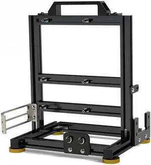 SharGwa PC Mini-Matx (17 * 25) Motherboard Open Case Frame, Open Bare Metal Air Water Cooling Fan Stand (Black)