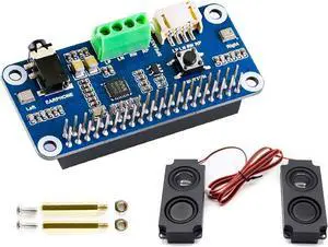 Audio HAT Module for Raspberry Pi 4B/3B+/3B/2B/B+/A+/Zero/Zero W/Pi Zero WH,WM8960 Hi-Fi Sound Card HAT Stereo CODEC, Play/Record