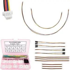 I2C Qwiic Cable Kit Stemma QT Wire and SH1.0 Connectors Kit Bundle for SparkFun Development Boards Sensor Board Breakout Breadboard 4 Pin