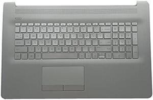Replacement for HP 17BY 17-by 17CA 17-CA Laptop Upper Case Palmrest Backlit Keyboard Touchpad Assembly Part with ODD L92783-001 6070B1308113 Top Cover Sliver 2020 Year
