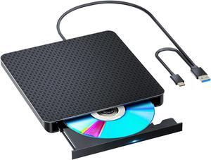 External Compatible with Bluray Player Read and Write Portable Burner Compatible with USB 3.0 and Type-C Port/Win 7-11/MAC OS Compatible for Reading BD/DVD/CD Comes withone-Year Warranty