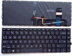 Laptop Replacement US Layout with Pointing with Backlight Keyboard for HP Elitebook 840 G7 845 G7 840 G8 845 G8 M07091-131 M07089-151 Silver Frame
