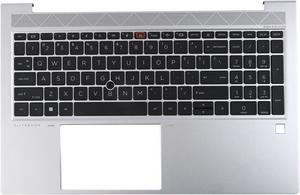 wzqrps Replacement for HP EliteBook 850 G8 855 850 G7 15.6" Laptop Upper Case Palmrest Backlit Keyboard Assembly Part M35816-001 M07491-001