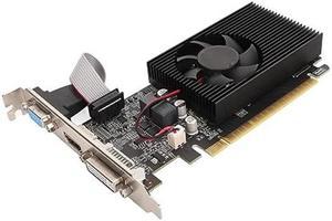 Serounder GT 730 4GB DDR3 128 Bit Graphics Card, Low Profile Computer PC Gaming Video Graphics Card GPU, HDMI, DVI, VGA,PCI Express x16 2.0, Single Cooling Fan, DirectX 11, Support 2 Monitors