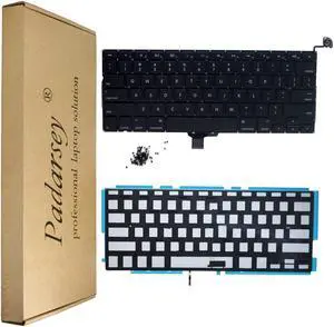 Padarsey New Laptop Replacement Keyboard with Backlight Backlit for MacBook Pro 13-inch A1278 2008-2015 Year with 80Pce Keyboard Screws