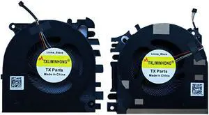 TXLIMINHONG New Compatible CPU and GPU Cooling Fan for HP Zbook Fury 15 G5 Laptop MG75090V1-1C130-S9A K1A01O MG75090V1-1C110-S9A K1A03K DC5V 2.25W Fan