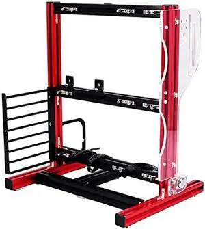 PC Frame Test Bench ITX ATX MATX Test Bench Open Air Case Water Cooling Fan Chassic... (Red)